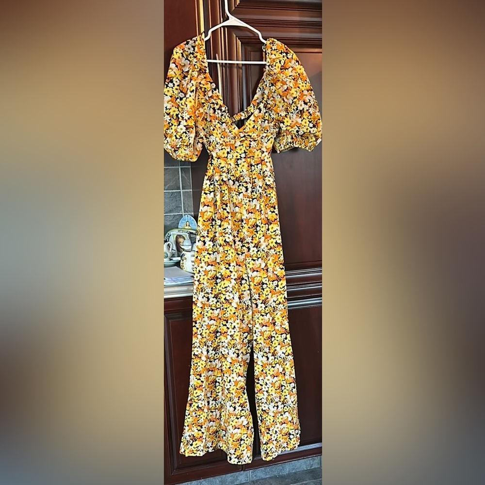 FREE PEOPLE Printed Amy Jumpsuit Size medium - Picture 5 of 9